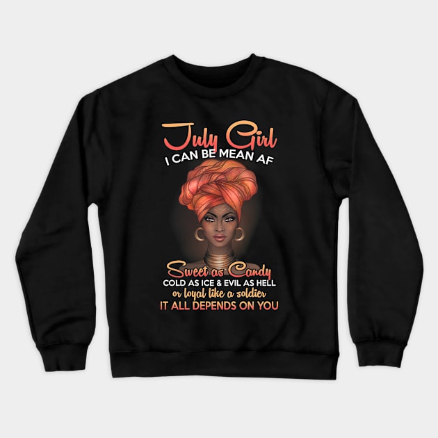 Queens Are Born In July Birthday T-Shirt for Black Women Crewneck Sweatshirt by carlostevet